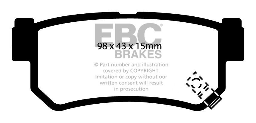 EBC Brakes SSANGYONG Kyron 2.7 TD 2006-.. Remblokken achterzijde