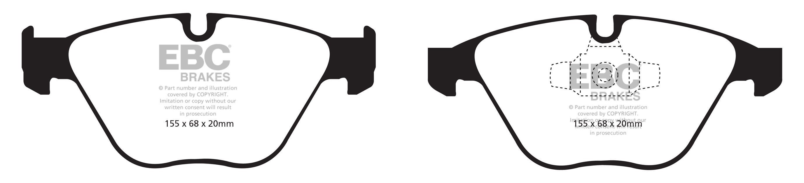 EBC Brakes BMW 325 xDrive 3.0 (E91) 2008-2010 Remblokken voorzij