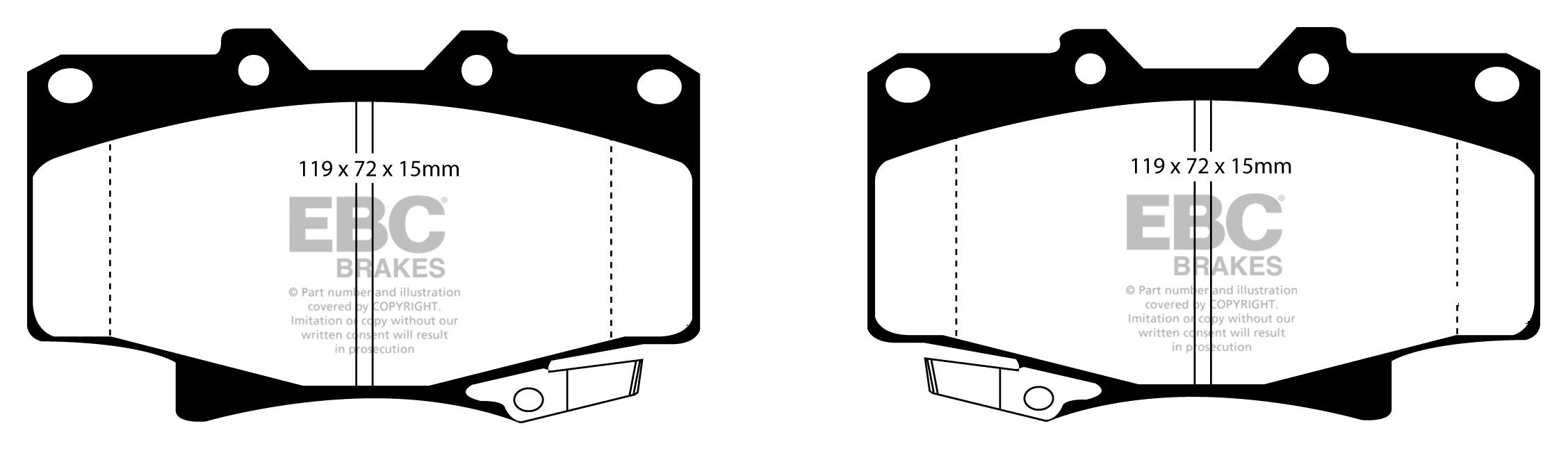 EBC Brakes TOYOTA Landcruiser 4.5 (FZJ80R) 95-98 Remblokken voor