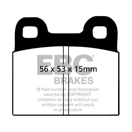 EBC Brakes BMW 3.0 Remblokken achterzijde