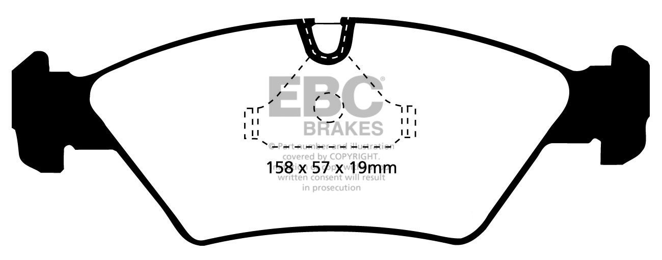 EBC Brakes FERRARI 328 3.2 85-89 Remblokken voorzijde yellowstuf
