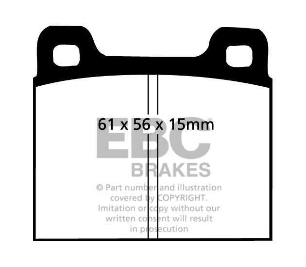 EBC Brakes OPEL Admiral 4.6 65-68 Remblokken achterzijde greenst
