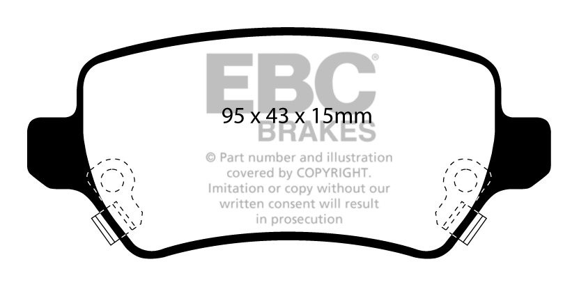 EBC Brakes OPEL Meriva 1.6 16v 2002-2010 Remblokken achterzijde