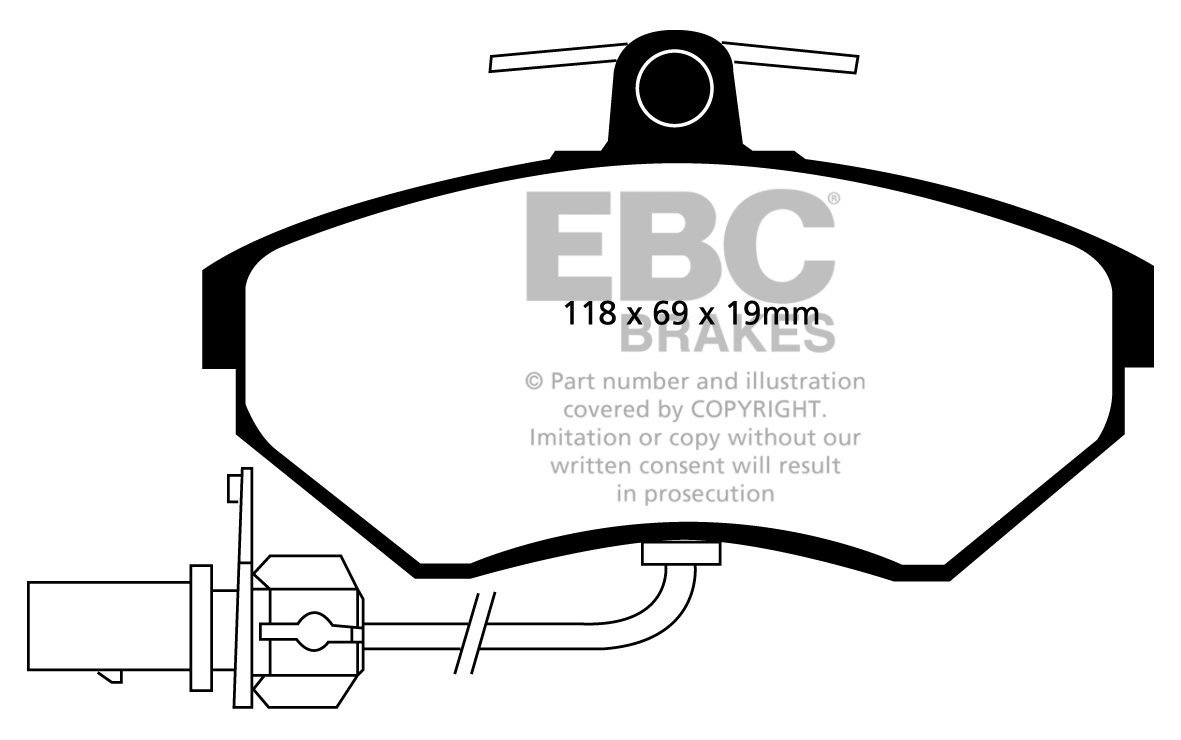 EBC Brakes AUDI A4 8E 1.8 99-2004 Remblokken voorzijde greenstuf