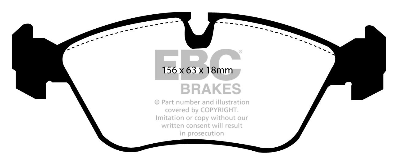 EBC Brakes VOLVO C70 2.4 Turbo 97-2005 Remblokken voorzijde reds