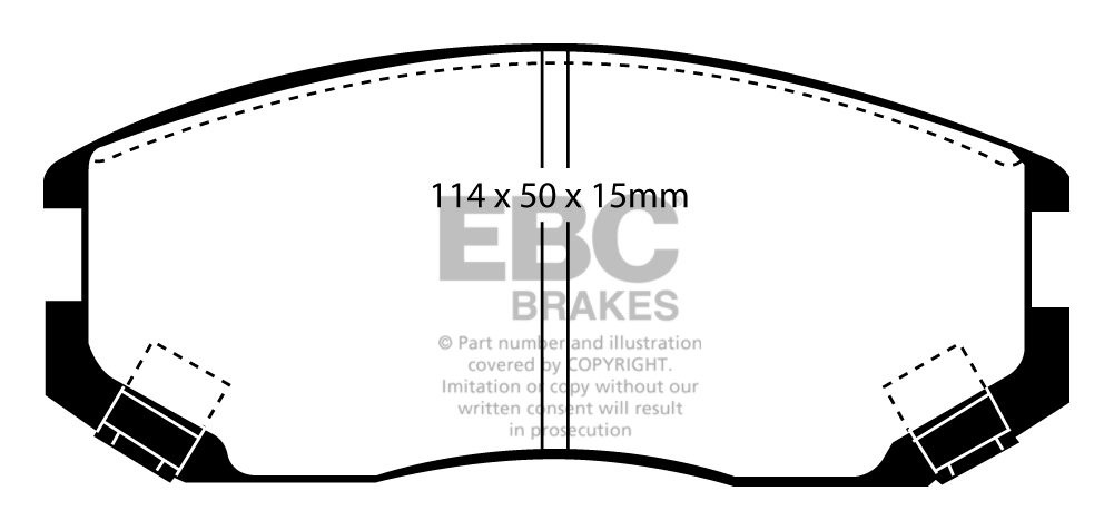 EBC Brakes MITSUBISHI Lancer 1.6 92-96 Remblokken voorzijde