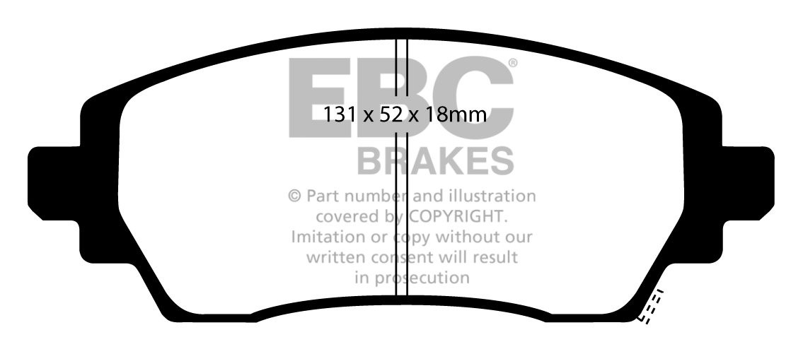 EBC Brakes TOYOTA Corolla 2.0 TD (CDE110)(EU) 2000-2002 Remblokk