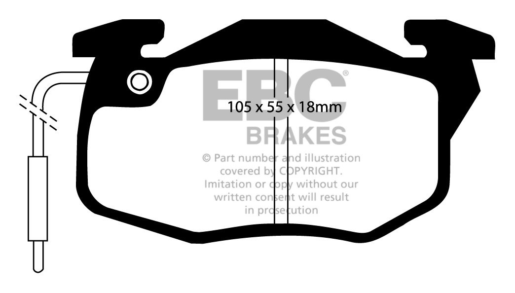 EBC Brakes RENAULT 11 1.4 87-89 Remblokken voorzijde