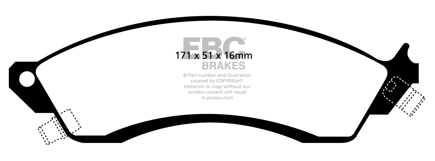 EBC Brakes FORD Mustang 5.0 Cobra 94-95 Remblokken voorzijde yel