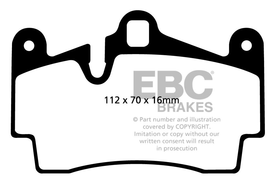EBC Brakes PORSCHE Cayenne 4.5 Turbo (380mm) 2005-2007 Remblokke