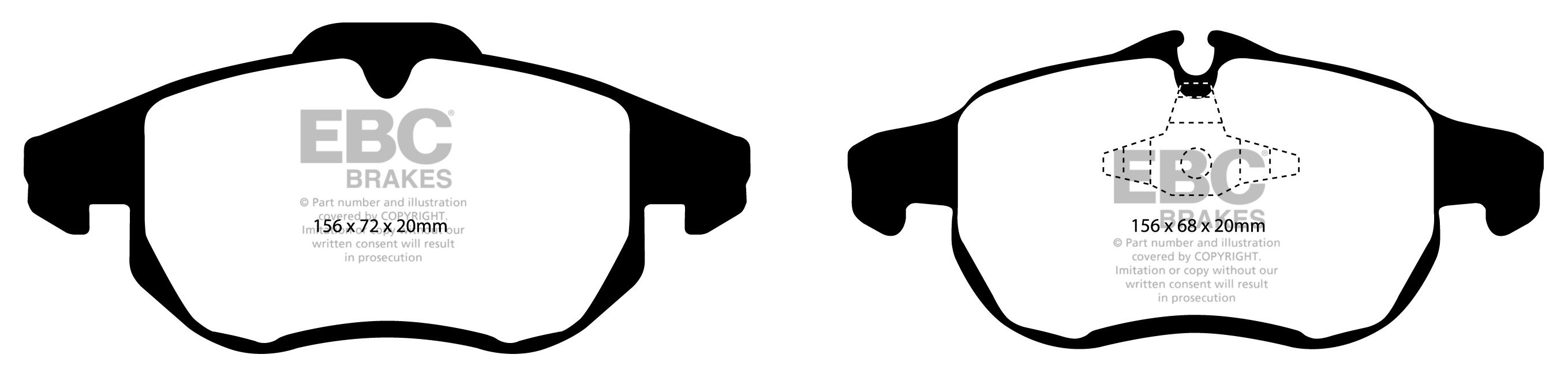 EBC Brakes OPEL Vectra C 2.0 D 2002-2004 Remblokken voorzijde gr