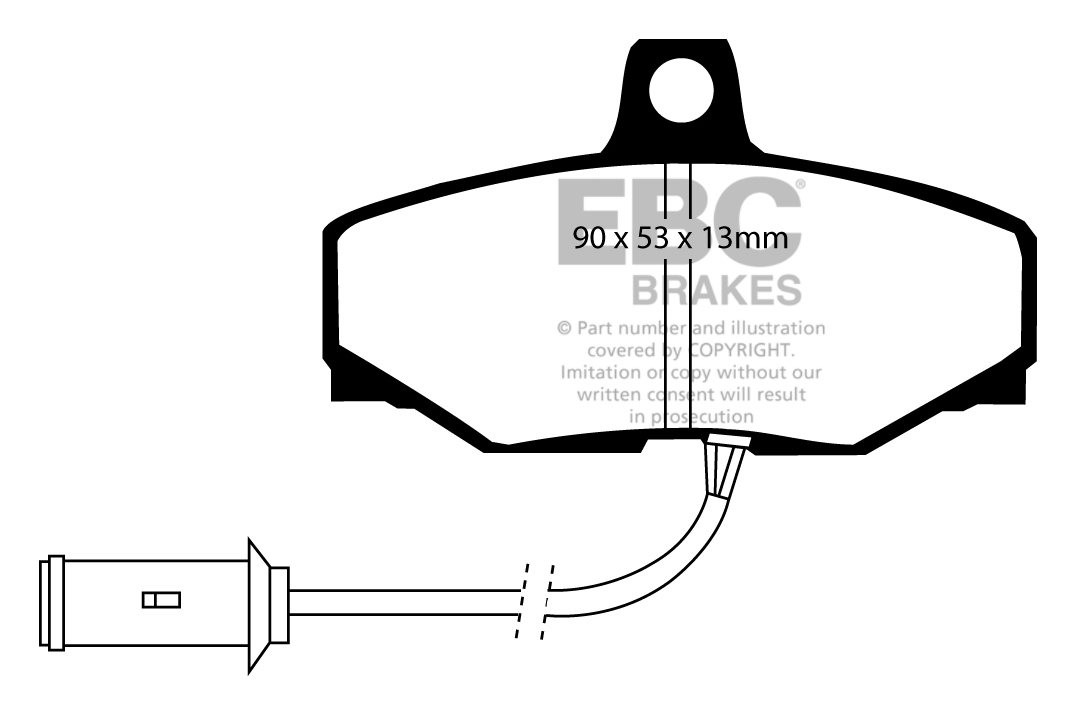 EBC Brakes JAGUAR XJR 3.6 88-89 Remblokken achterzijde