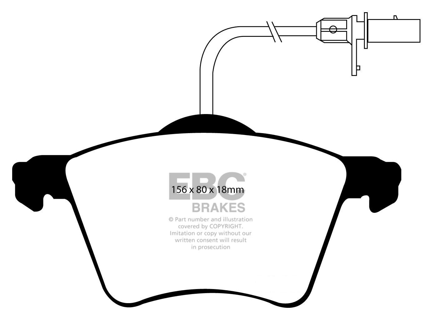 EBC Brakes VW Sharan 1.8 Turbo 2000-2002 Remblokken voorzijde