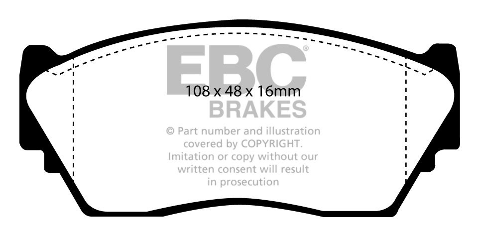 EBC Brakes NISSAN Sunny 2.0 D (N14) 92-95 Remblokken voorzijde