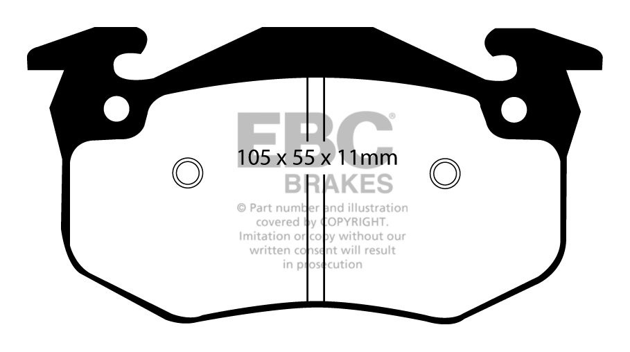 EBC Brakes RENAULT Clio 1.5 D 2001-2005 Remblokken achterzijde