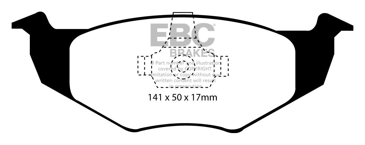 EBC Brakes VW Lupo 1.7 D 98-99 Remblokken voorzijde greenstuff