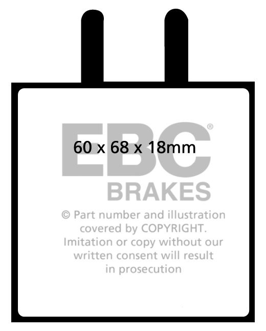 EBC Brakes ISO Fidia 5.8 67-68 Remblokken voorzijde redstuff
