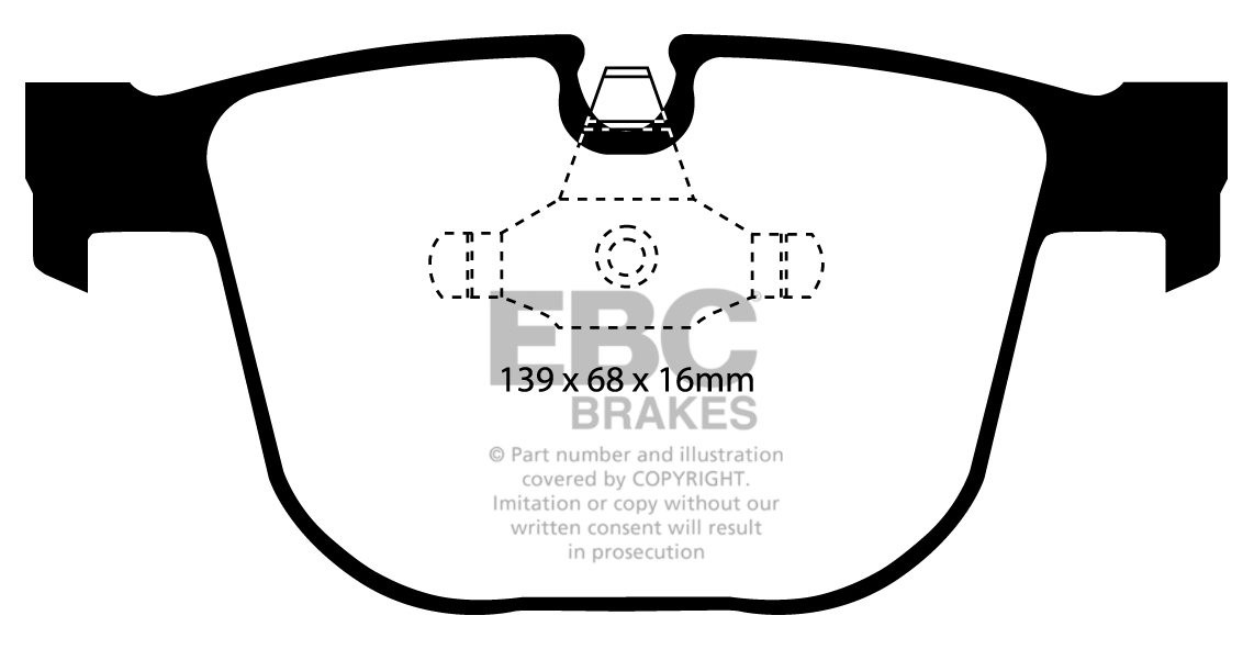 EBC Brakes BMW 545 4.4 (E61) 2003-2005 Remblokken achterzijde