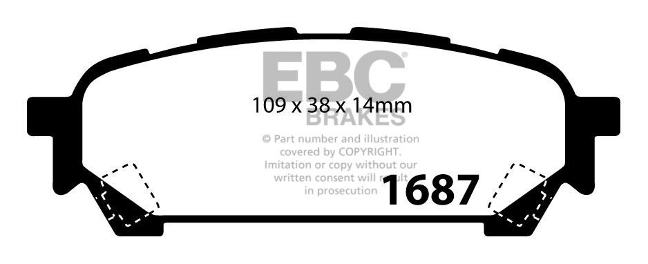EBC Brakes SUBARU Forester 2.0 Turbo 2004-2008 Remblokken achter