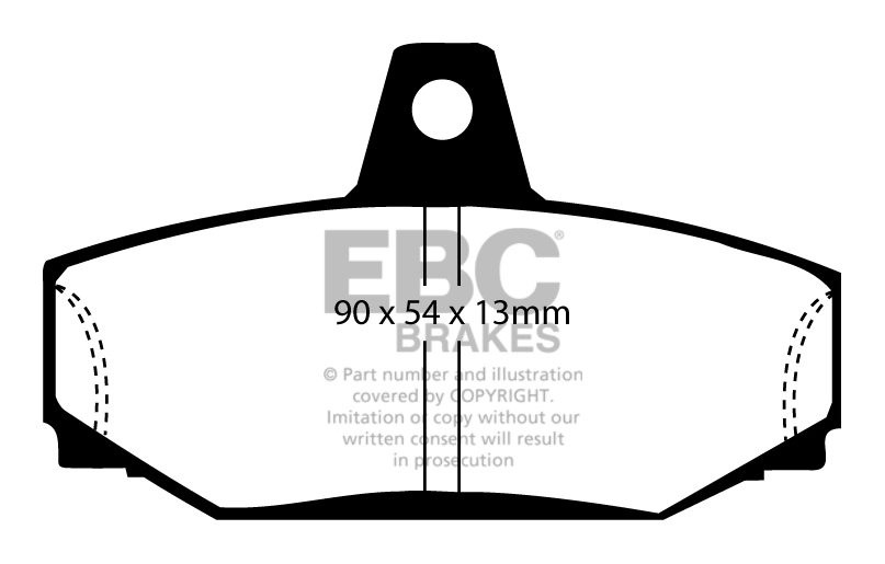 EBC Brakes VOLVO 760 2.8 88-90 Remblokken achterzijde greenstuff