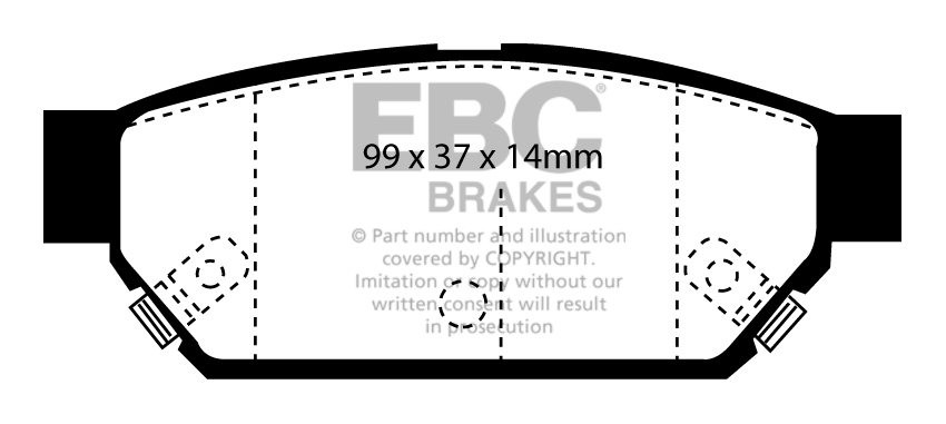 EBC Brakes MITSUBISHI FTO 2.0 (GPR) 94-2000 Remblokken achterzij