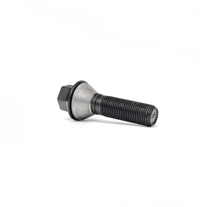 H&R Wielbout konisch met beweegbare ring M14x1.50 - Lengte 45,5mm - Zwart