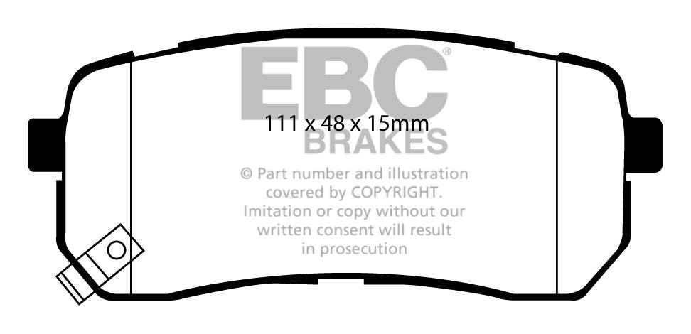 EBC Brakes KIA Sedona 2.7 2006-.. Remblokken achterzijde greenst