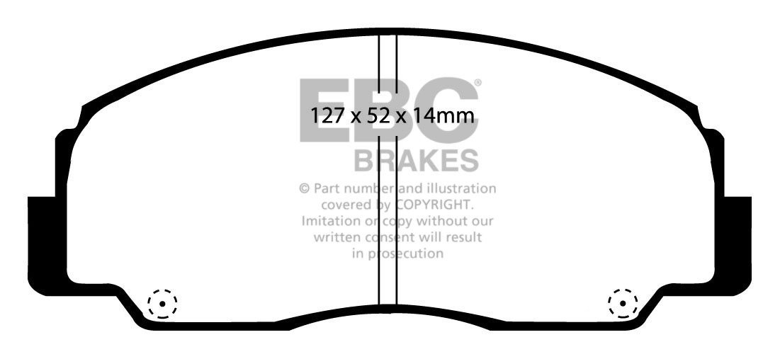 EBC Brakes DAIHATSU Sportrak 1.6 (F300) 89-97 Remblokken voorzij