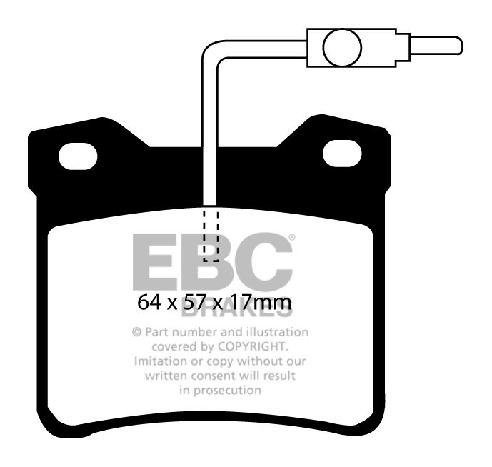 EBC Brakes PEUGEOT 607 3.0 2000-2004 Remblokken achterzijde