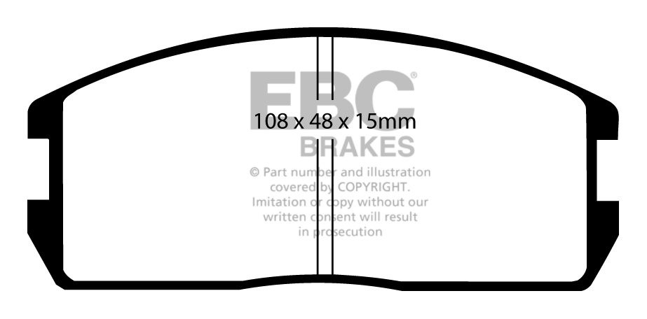 EBC Brakes MITSUBISHI Colt 1.5 (C12A) 83-90 Remblokken voorzijde