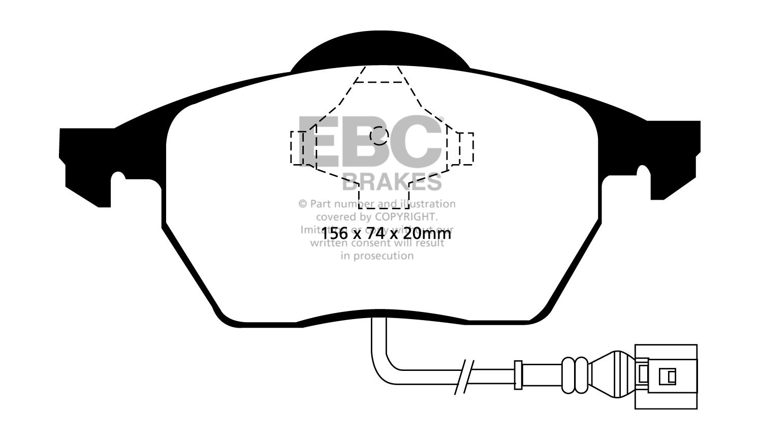 EBC Brakes VW Bora 1.9 TD (150) 2000-2005 Remblokken voorzijde g
