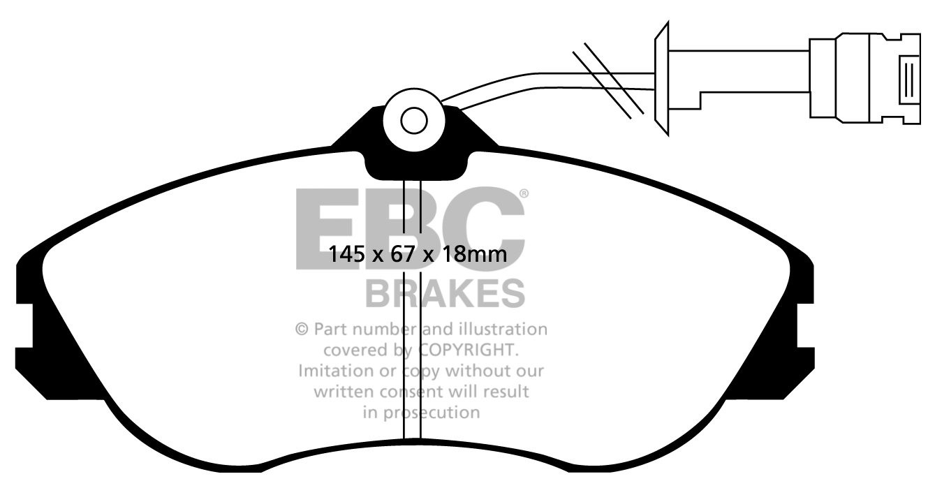 EBC Brakes AUDI 100 2.5 TD 90-91 Remblokken voorzijde