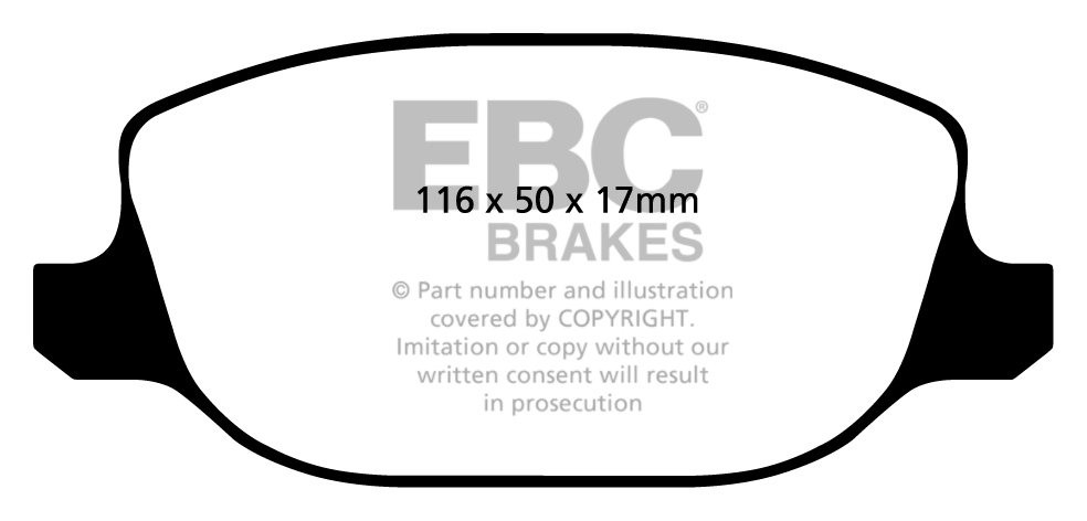 EBC Brakes LANCIA Thesis 2.4 2001-.. Remblokken achterzijde