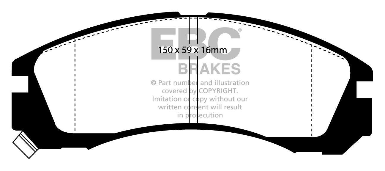 EBC Brakes MITSUBISHI Galant 2.5 (E88A) 93-96 Remblokken voorzij