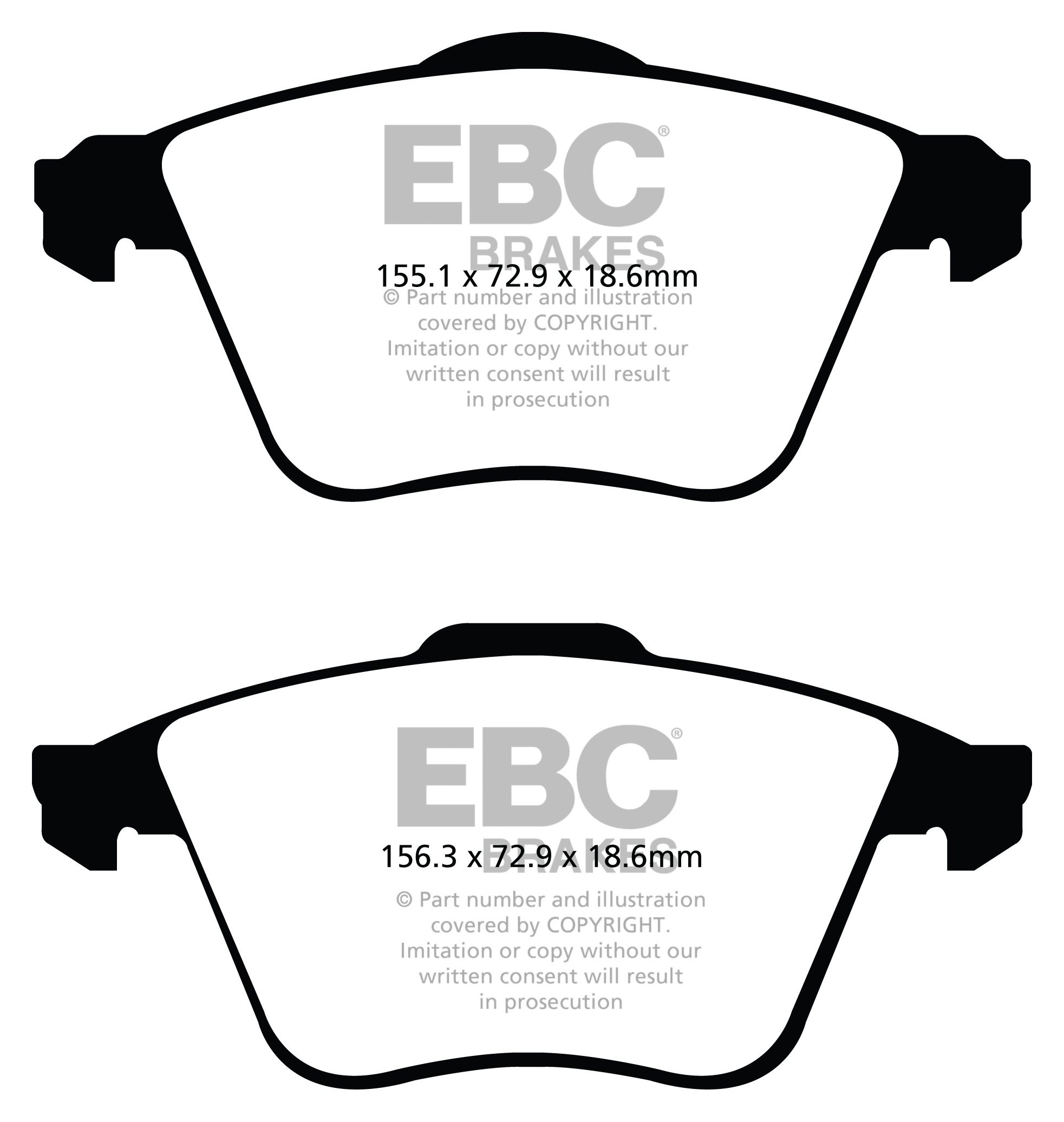 EBC Brakes VOLVO S40 2.4 TD 2006-.. Remblokken voorzijde