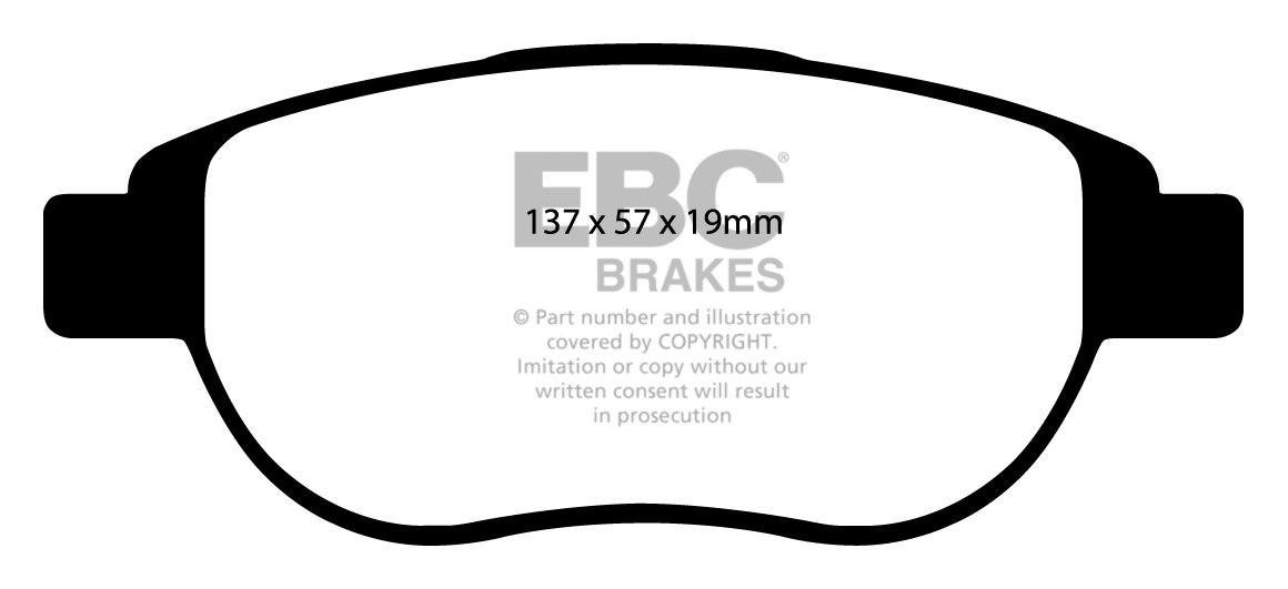 EBC Brakes PEUGEOT 307 2.0 2001-.. Remblokken voorzijde greenstu