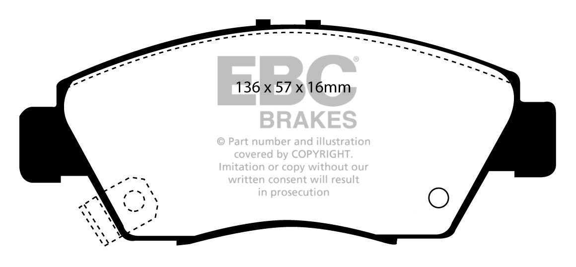 EBC Brakes HONDA Civic 1.5 (EK3) 96-99 Remblokken voorzijde gree