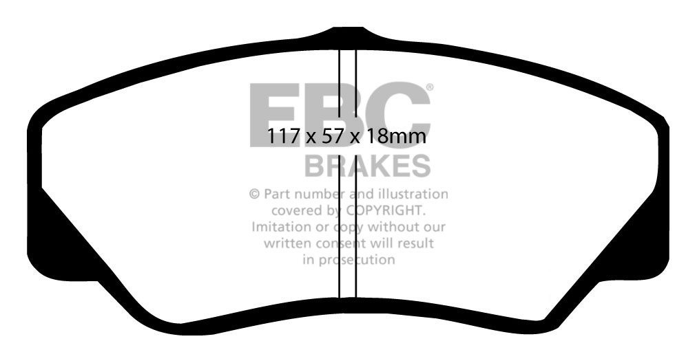 EBC Brakes FORD BEDRIJFSWAGEN P100 Pick-Up 1.8 TD 87-89 Remblokk