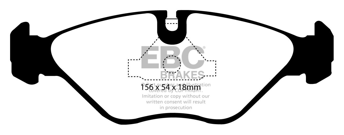 EBC Brakes SAAB 9000 2.3 Turbo 94-97 Remblokken voorzijde greens