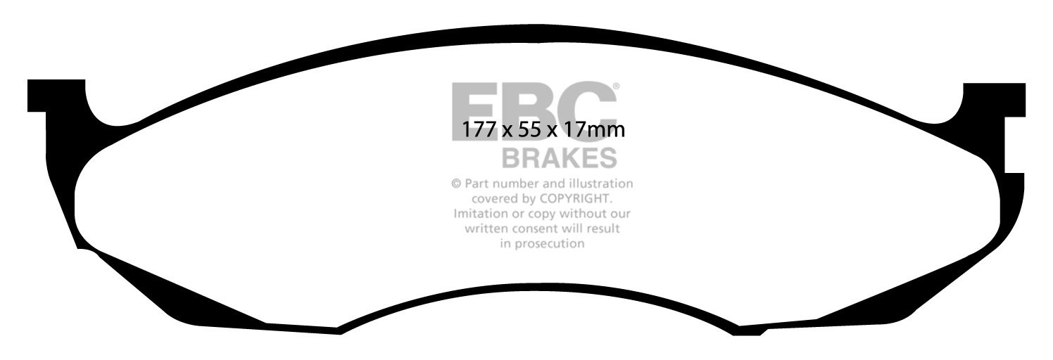 EBC Brakes MORGAN Aero 8 4.6 GTN 2004 Remblokken achterzijde yel