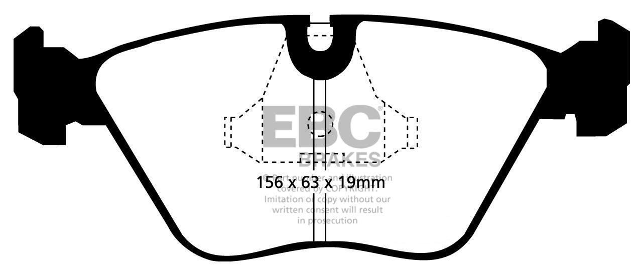 EBC Brakes BMW 540 4.0 (E34) 92-96 Remblokken voorzijde redstuff