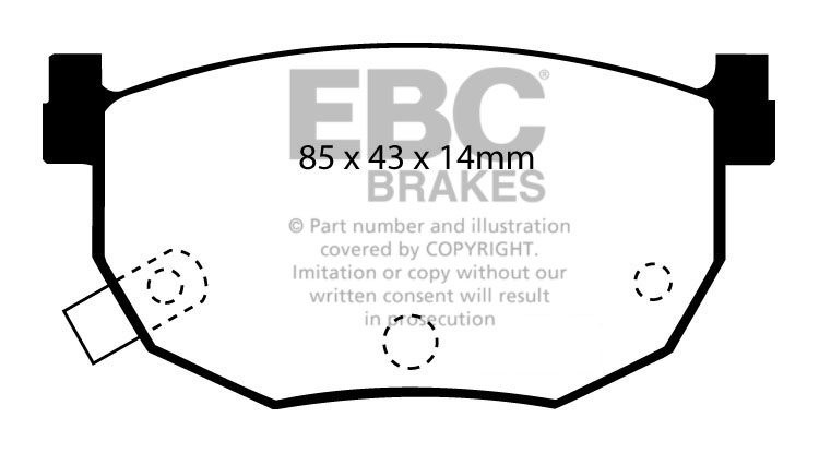 EBC Brakes NISSAN Silvia (S14) 2.0 Turbo 93-99 Remblokken achter