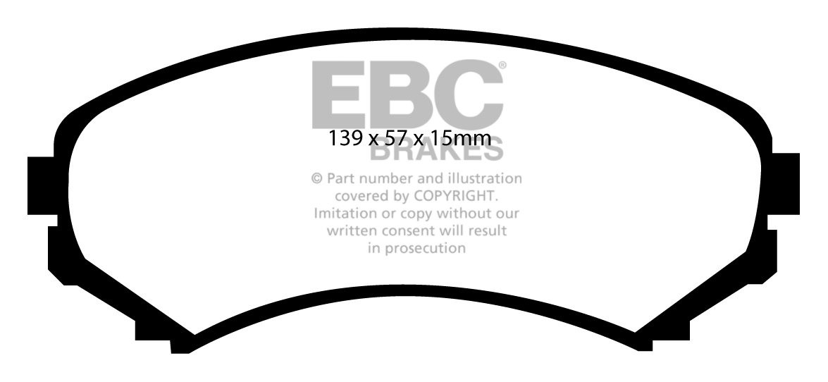 EBC Brakes MITSUBISHI Shogun 3.2 TD (V88) SWB 2006-.. Remblokken