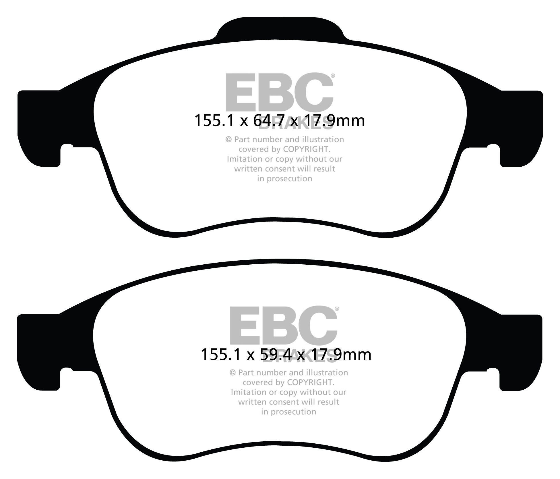 EBC Brakes RENAULT Megane CC 1.4 2010-.. Remblokken voorzijde