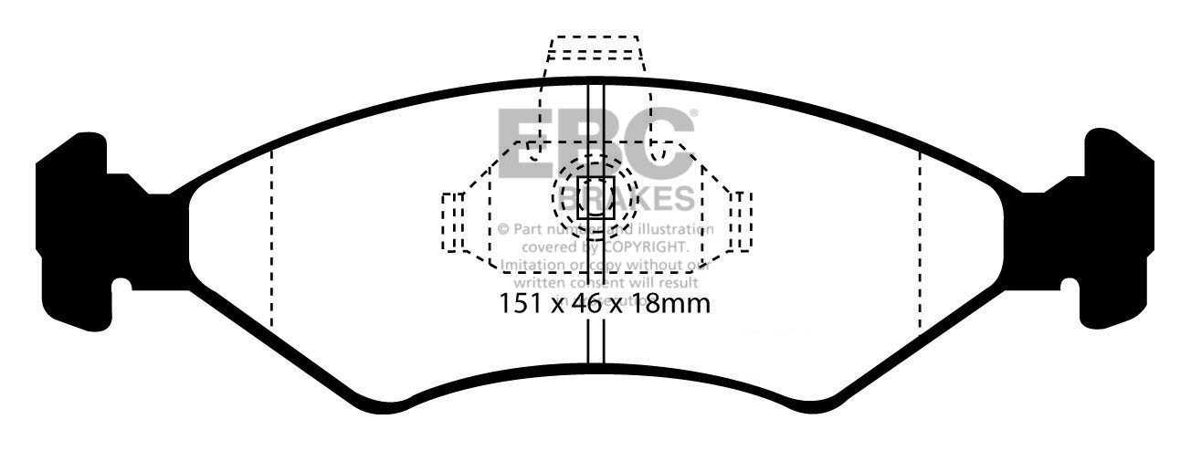 EBC Brakes FORD Puma 1.7 97-2000 Remblokken voorzijde