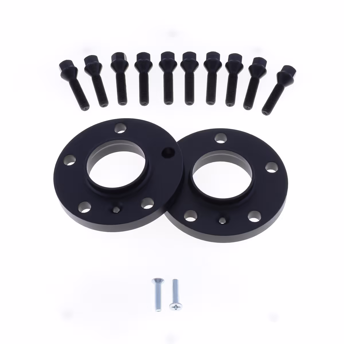 Spoorverbreders 5x120 naaf:72.5 dikte:12mm BMW Mini incl. wielbouten Zwart