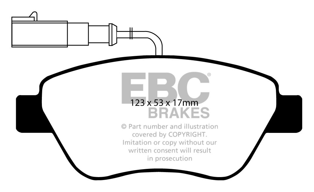 EBC Brakes FIAT Qubo 1.4 2008-.. Remblokken voorzijde greenstuff