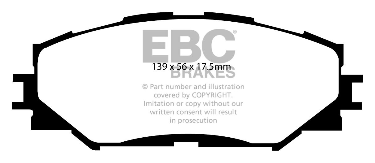 EBC Brakes TOYOTA Urban Cruiser 1.4 TD 2009-.. Remblokken voorzi