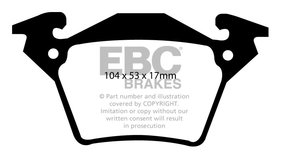 EBC Brakes MERCEDES V-Class V230 98-2003 Remblokken achterzijde