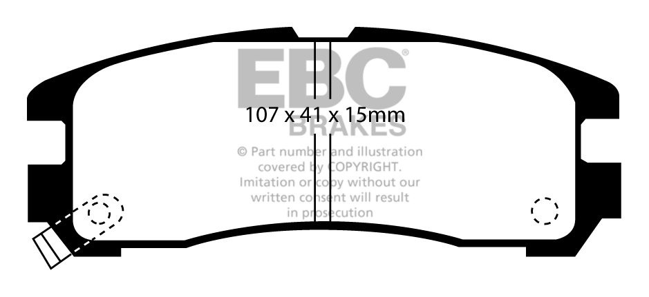 EBC Brakes MITSUBISHI RVR 2.0 Turbo (N23W) 94-97 Remblokken acht